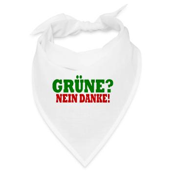 grüne nein danke - Bandana - Weiß - Vorne