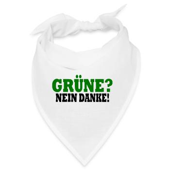grüne nein danke - Bandana - Weiß - Vorne