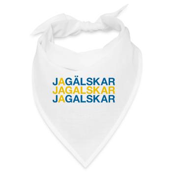 I LOVE SWEDEN Schweden Flagge - Bandana - Weiß - Vorne