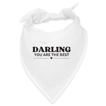 Darling you are the best - Bandana - Weiß - Vorne