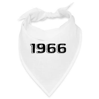 Jahrgang 1966 geboren Geburtstag Retro 1966 - Bandana - Weiß - Vorne