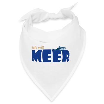 ICH WILL MEER - Bandana - Weiß - Vorne