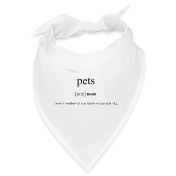 Pets (Haustiere) Definition Dictionary - Bandana - Weiß - Vorne