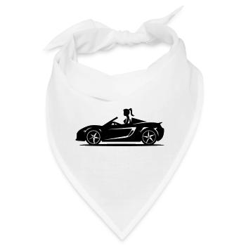 Auto Cabrio Frau - Bandana - Weiß - Vorne
