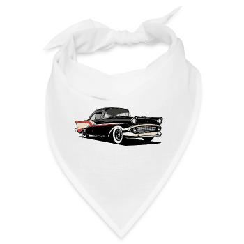 Retro Auto Illustration - Bandana - Weiß - Vorne