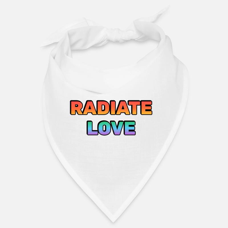 Radiate Love Gradient Typography Bandana