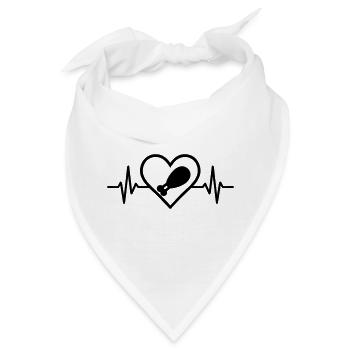 Brathähnchen Herz Küche Gourmet - Bandana - Weiß - Vorne