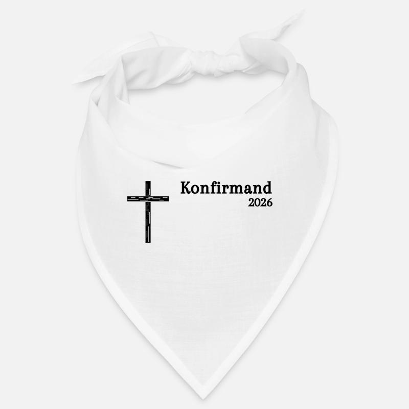 Konfirmand 2026 Konfirmation schlichtes Holzkreuz Bandana