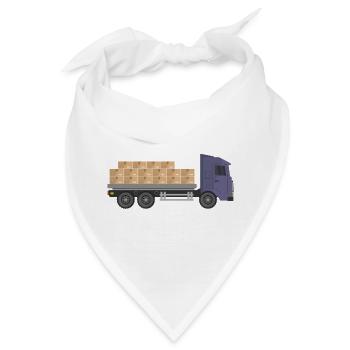 Container-LKW - Bandana - Weiß - Vorne