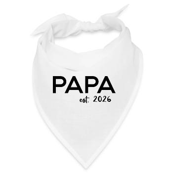 Papa Est. 2026 Vater seit 2026 Werdender Papa 2026 - Bandana - Weiß - Vorne