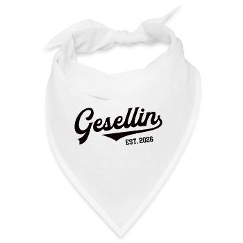 Gesellin 2026 Gesellenprüfung Ausbildung Azubi - Bandana - Weiß - Vorne