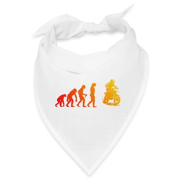 Motocross Motiv mit Wiedererkennungswert - Bandana - Weiß - Vorne
