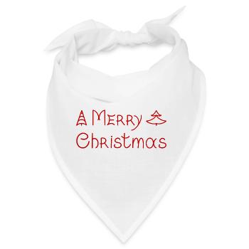 Merry Christmas handwritten lettering phrase . - Bandana - Weiß - Vorne