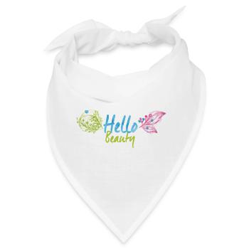 Hello Beautiful - Bandana - Weiß - Vorne