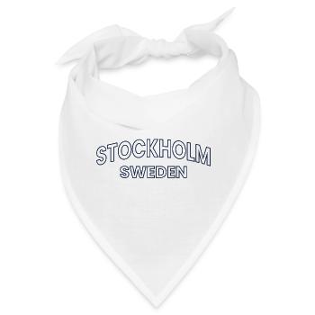 Stockholm – Schweden Textgestaltung - Bandana - Weiß - Vorne