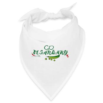 Go Vegan Januar - Bandana - Weiß - Vorne
