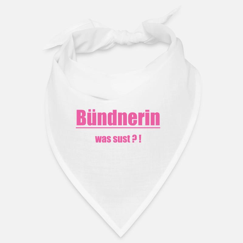 Bündnerin Was Sus?! Pink Text Bandana