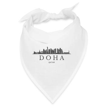 Skyline von Doha, Doha Katar - Bandana - Weiß - Vorne