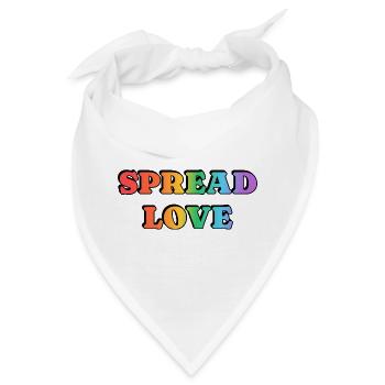 Spread Love Rainbow Fette Typografie - Bandana - Weiß - Vorne