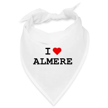 Ich liebe Almere - I love Almere - Bandana - Weiß - Vorne