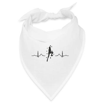 Boulderer Herzschlag Boulder Bouldern - Bandana - Weiß - Vorne