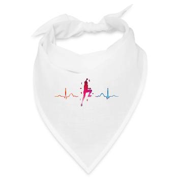 Boulderer Herzschlag Boulder Bouldern - Bandana - Weiß - Vorne
