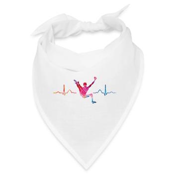 Boulderer Herzschlag Boulder Bouldern - Bandana - Weiß - Vorne
