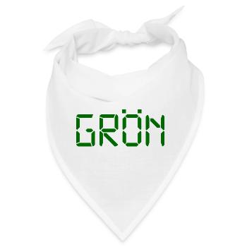 Grün – LCD - Bandana - Weiß - Vorne
