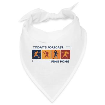 Tischtennis Vorhersage Für Heute Ping-Pong - Bandana - Weiß - Vorne