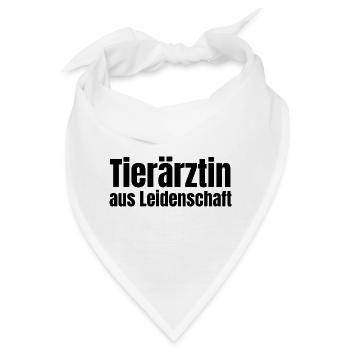 Tierärztin aus Leidenschaft Tierarzt Geschenk - Bandana - Weiß - Vorne