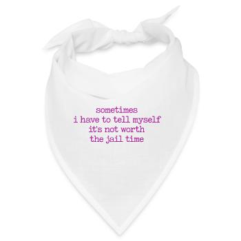 Lustiger Sarkasmus Spruch Schreibmaschine Retro - Bandana - Weiß - Vorne