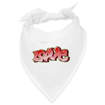 Love Graffiti Pink Neon - Bandana - Weiß - Vorne