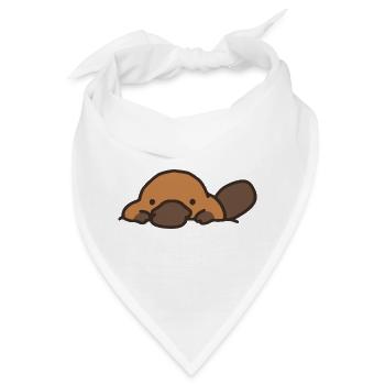 Süßes Schnabeltier - Bandana - Weiß - Vorne