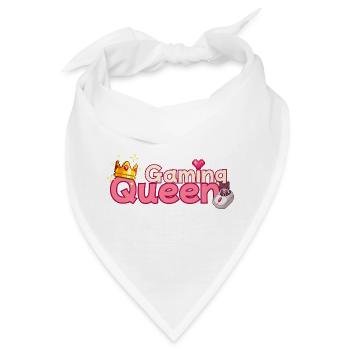 Gaming Queen Pixel Art Crown - Bandana - Weiß - Vorne