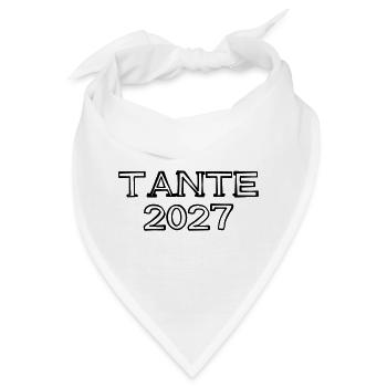 Tante 2027 Schriftzug handgezeichnet - Bandana - Weiß - Vorne