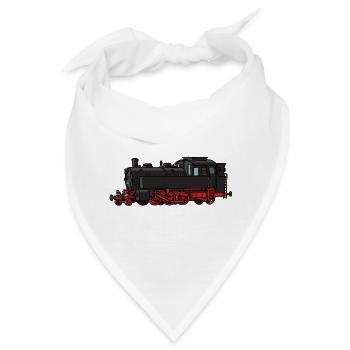Dampflok - Bandana - Weiß - Vorne