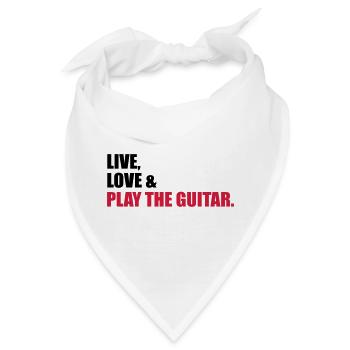 Gitarre - Bandana - Weiß - Vorne