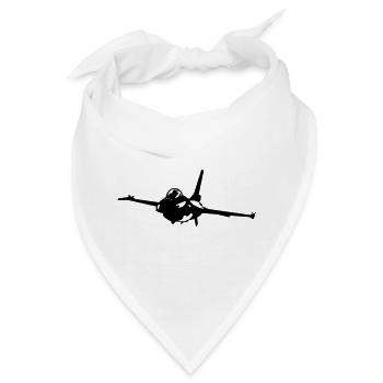 Kampfjet - Bandana - Weiß - Vorne