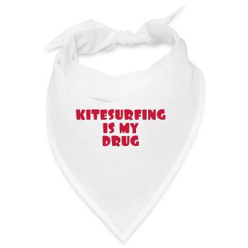 Kitesurfen / Kitesurfer / Kiteboarden / Kitesurf - Bandana - Weiß - Vorne