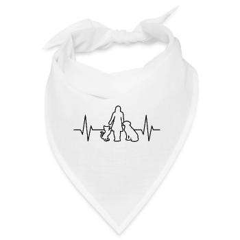 Tierärztin Herzschlag Puls Tierliebe - Bandana - Weiß - Vorne
