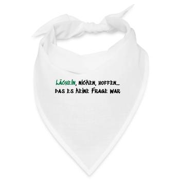 Lächeln Nicken Hoffen - Bandana - Weiß - Vorne