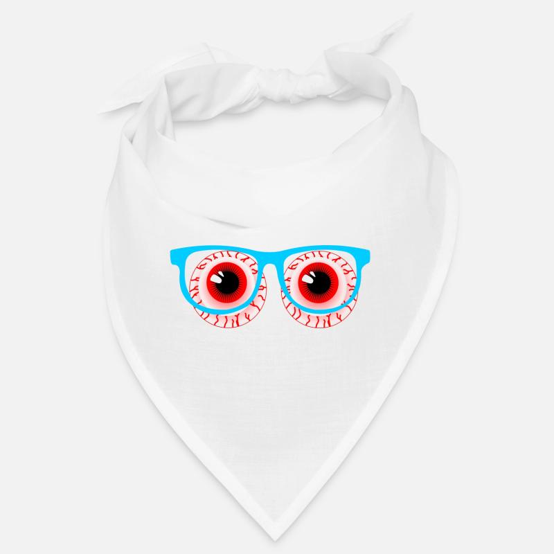 Zwei rote Augäpfel mit Brille Logo Optiker Bandana