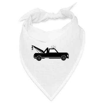 Abschleppwagen - Bandana - Weiß - Vorne