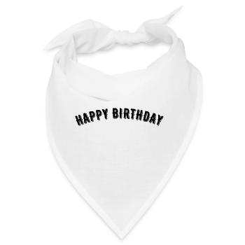 Happy Birthday - Bandana - Weiß - Vorne