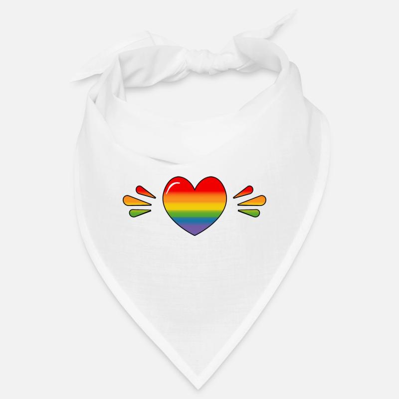 Rainbow Sparkling heart Bandana