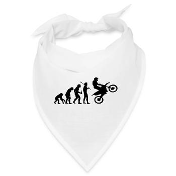 Evolution Affe zu Motocross - Bandana - Weiß - Vorne