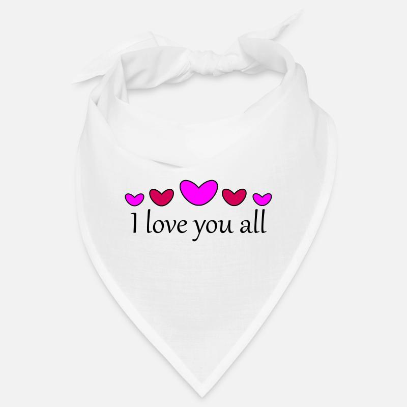 Je vous aime tous - Bandana - blanc