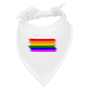 Regenbogen Regenbogenfahne - Bandana - Weiß - Vorne