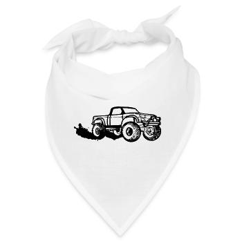 Pickup schwarz - Bandana - Weiß - Vorne