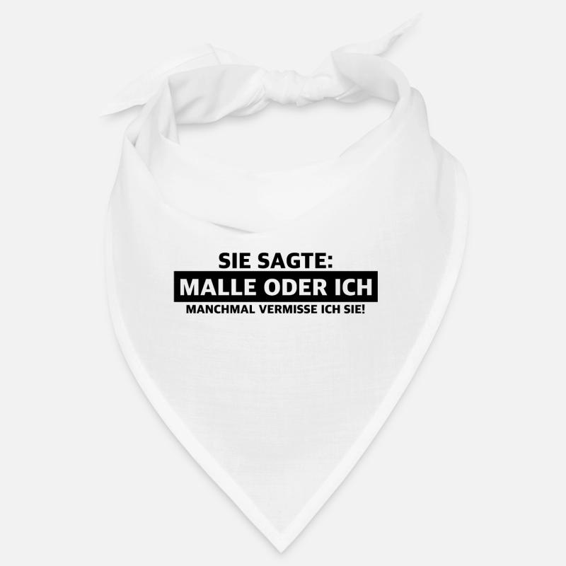 Malle oder ich | lustige Sprüche, Bier, Party Bandana